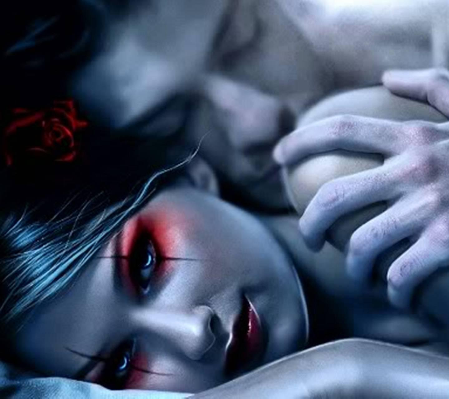 1440x1280 Vampire Couple wallpaper