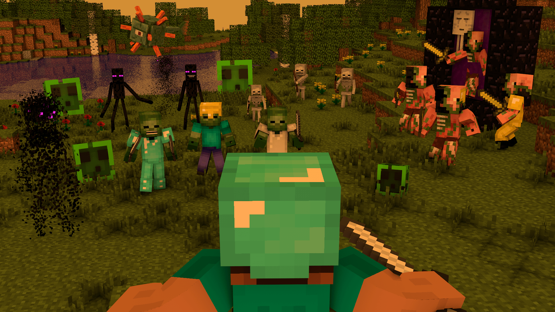 1920x1080 Minecraft PVP Wallpaper