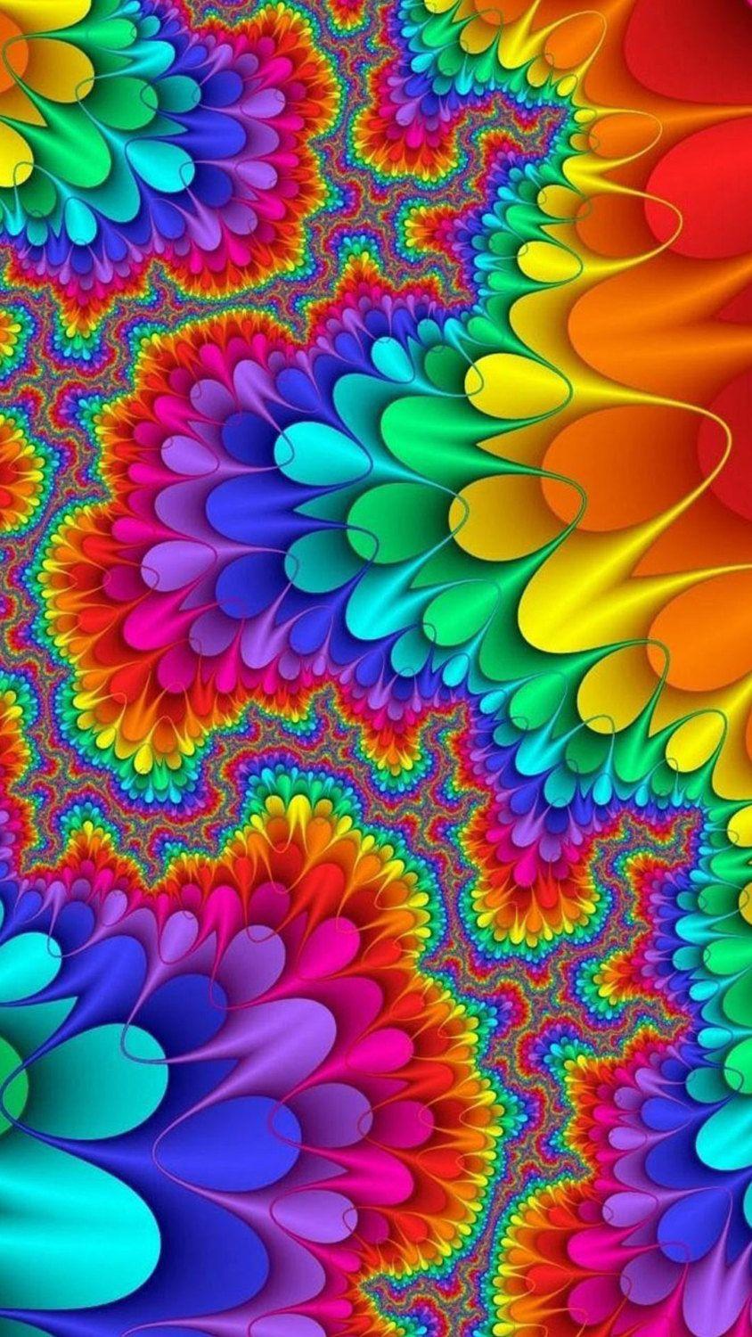 844x1500 Abstract Flowers Color Cross Stitch PDF Counted Cross Image 0. Abstract Flowers, Abstract, Rainbow Wallpaper
