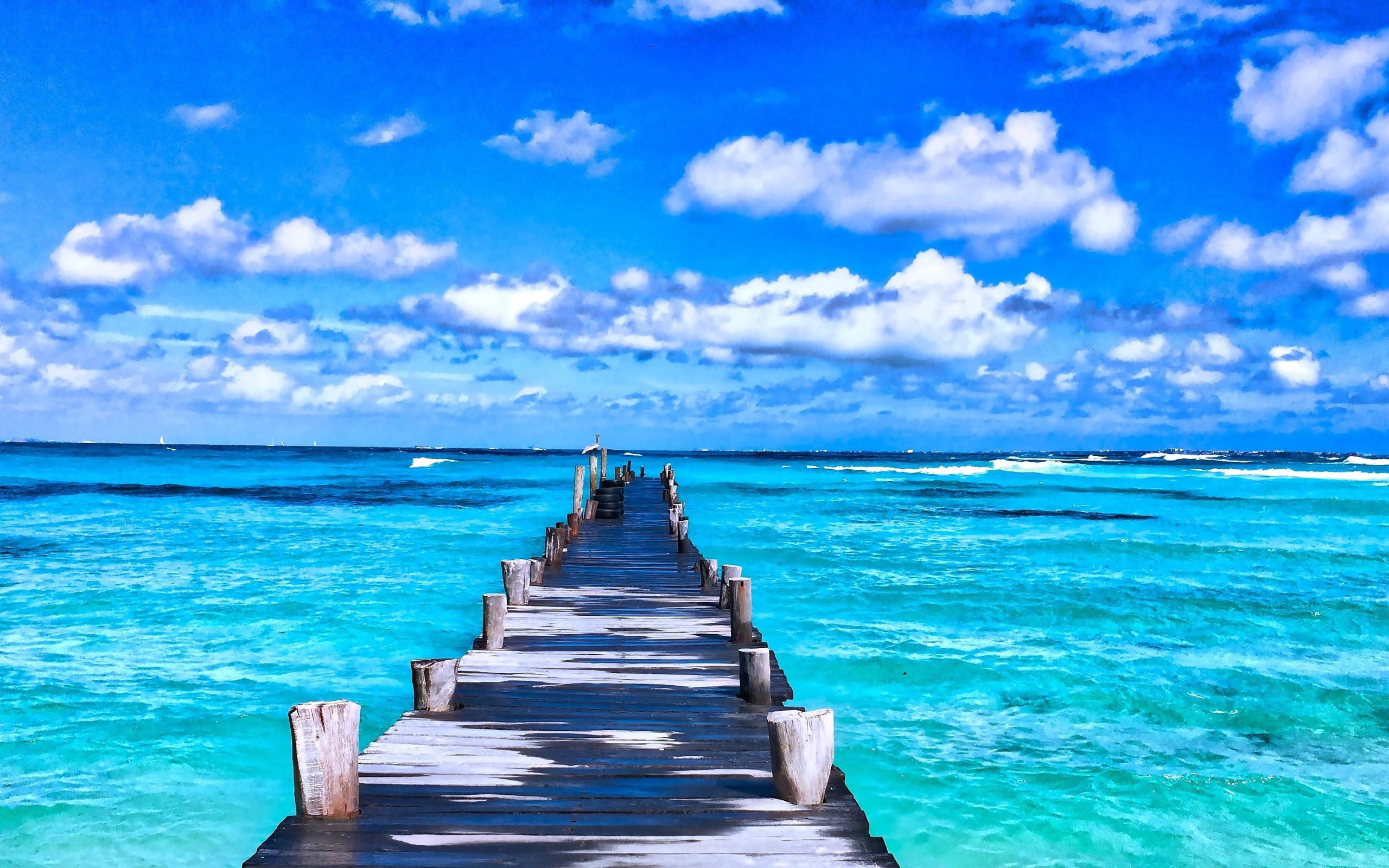 2560x1600 Seascape Sea Clouds Scenery 4K Wallpaper
