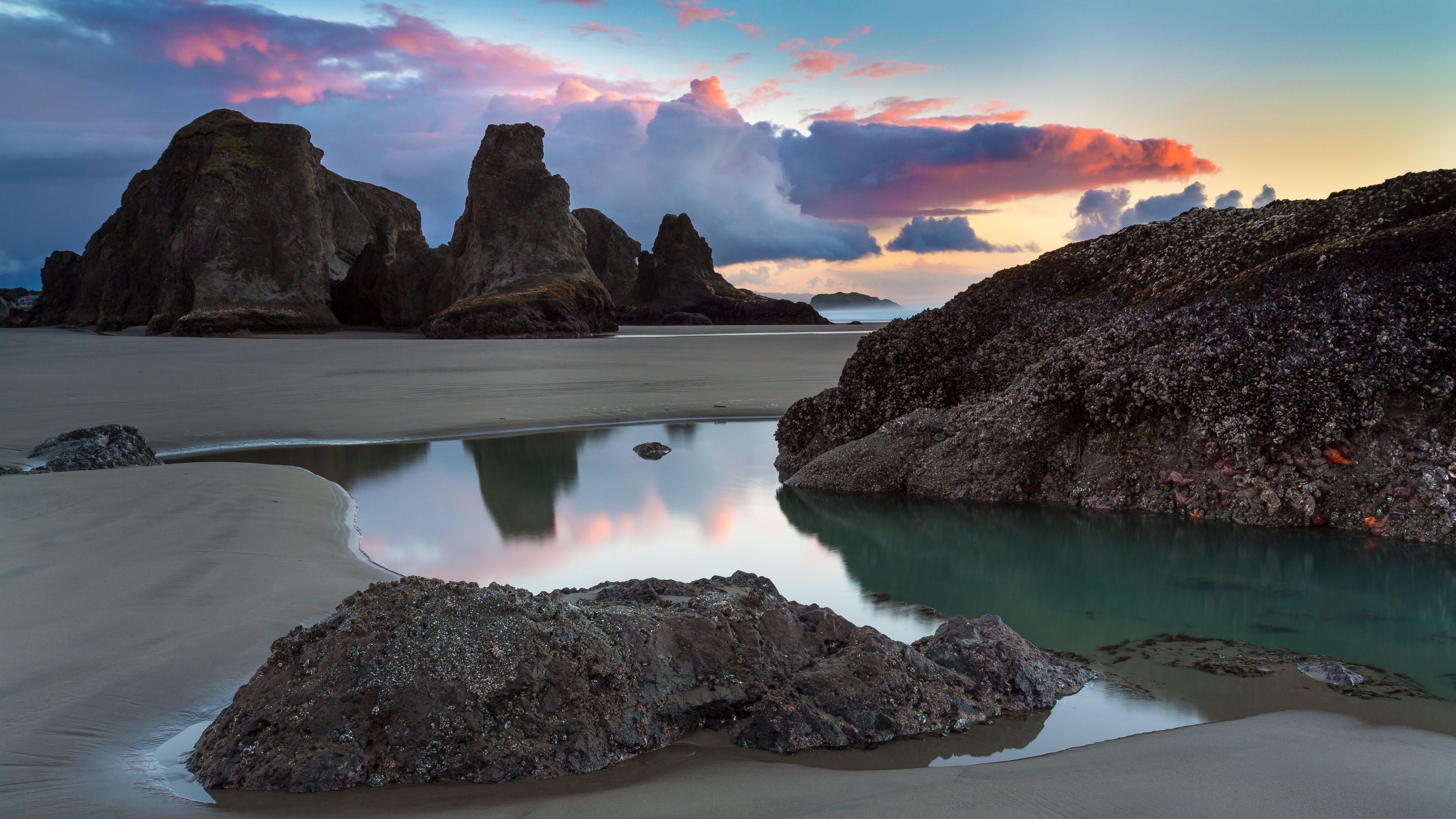 3840x2160 Wallpaper Trips, 4k, HD wallpaper, mountains, sea, clouds, sky, sunse, Nature
