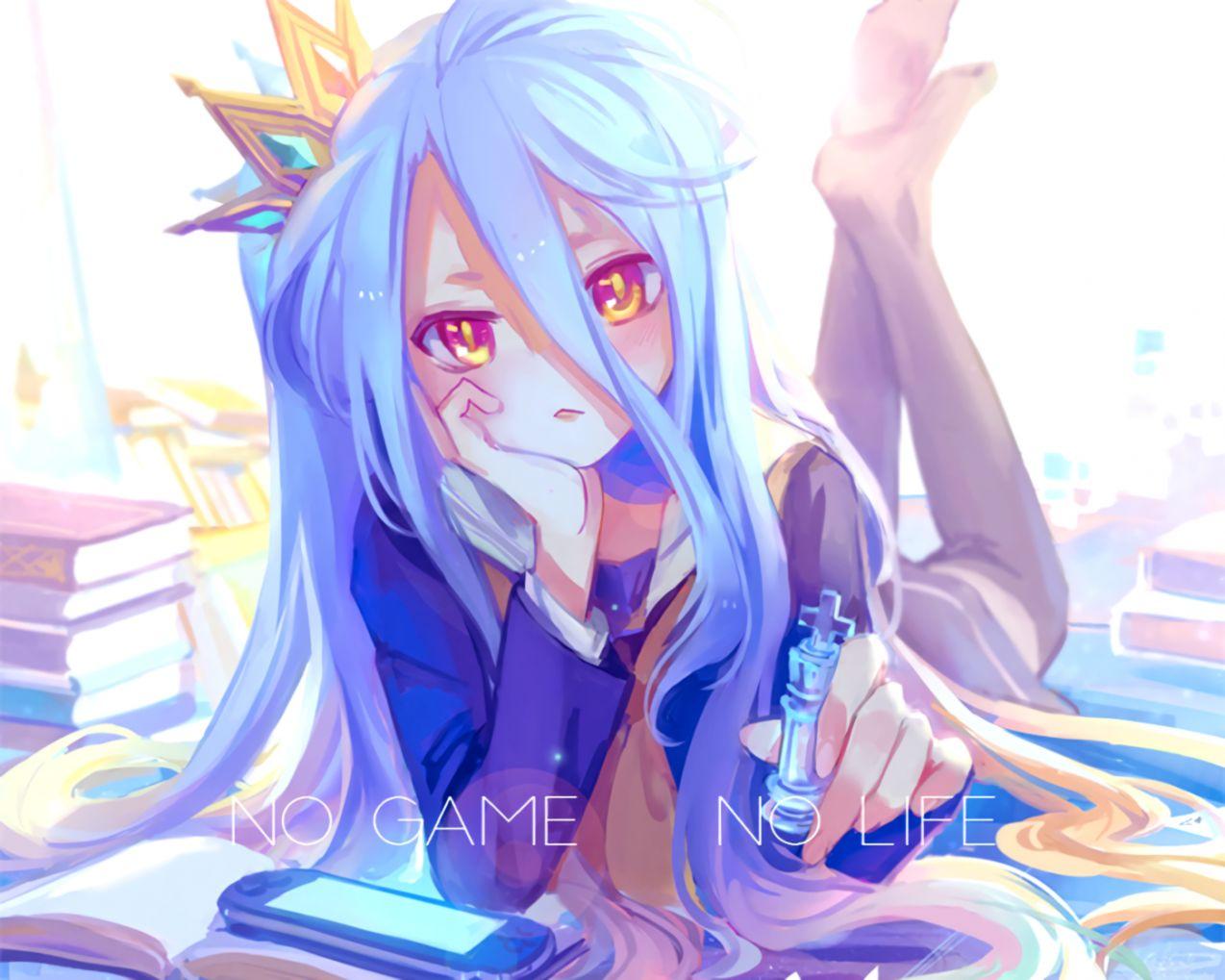 1274x1019 Anime Cute Blue Wallpaper