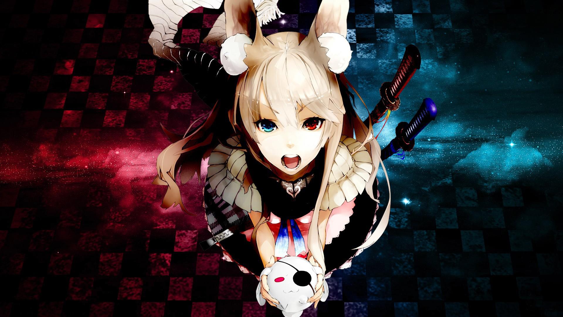 1920x1080 Anime Girl With Red Blue Evyes HD Wallpaperx1080