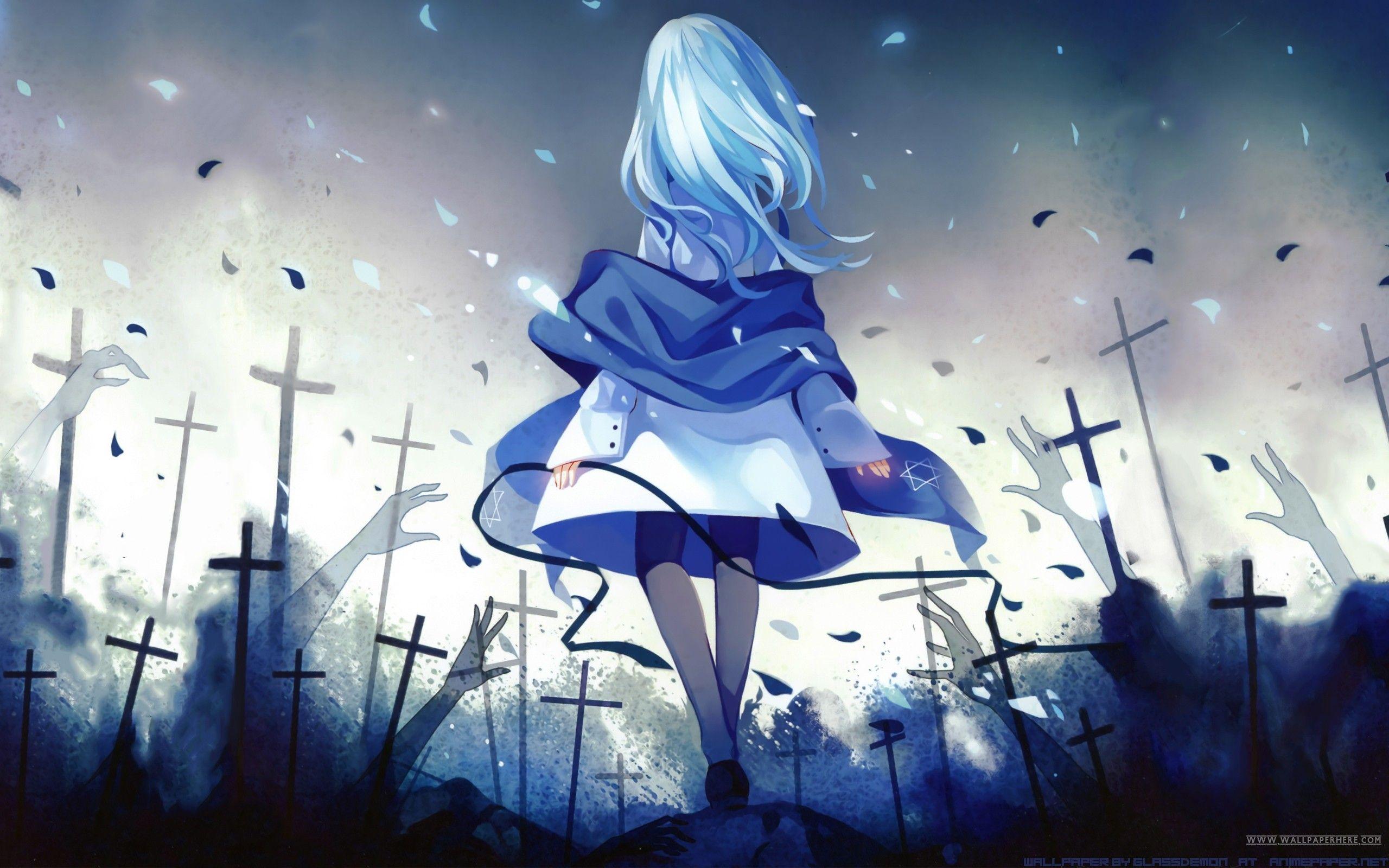 2560x1600 Anime Blue Wallpaper