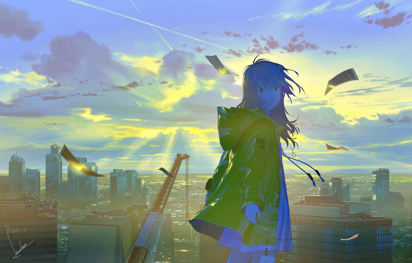 1332x850 Wallpaper nature, anime, girl image for desktop, section арт