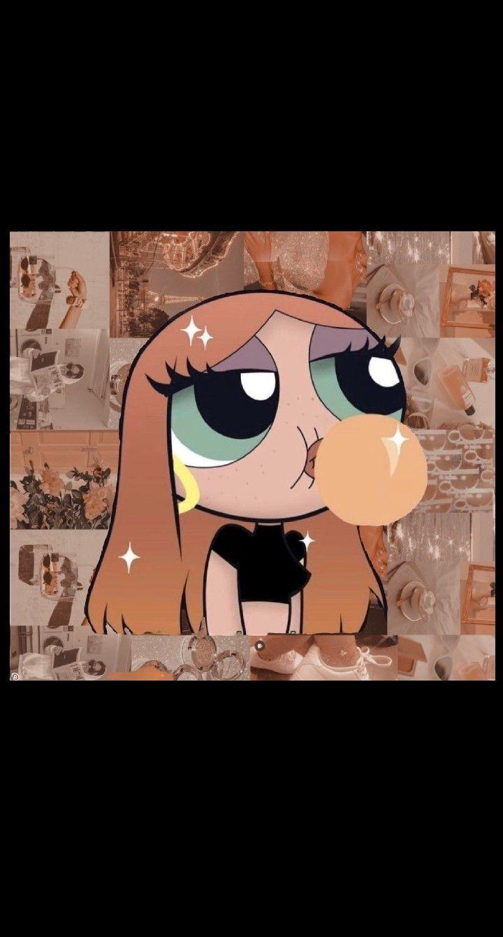 Download Baddie Cartoon Blossom With Hair Down Wallpaper