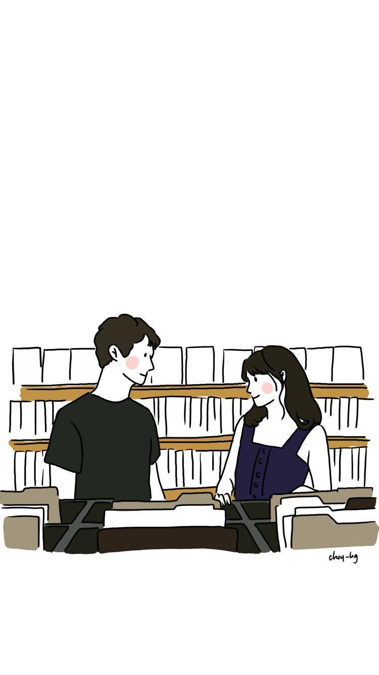 750x1334 iphone background movie illustration illust 500 days of summer. Illustration, Cute couple art, Cute illustration