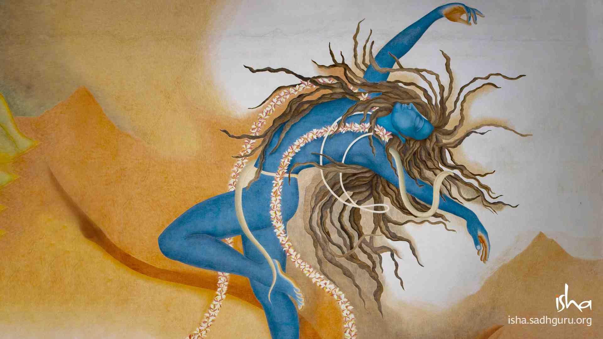 1920x1080 Shiva(Adiyogi) Wallpaper HD Download for Mobile and Desktop. Indian art, Indian art paintings, Wallpaper
