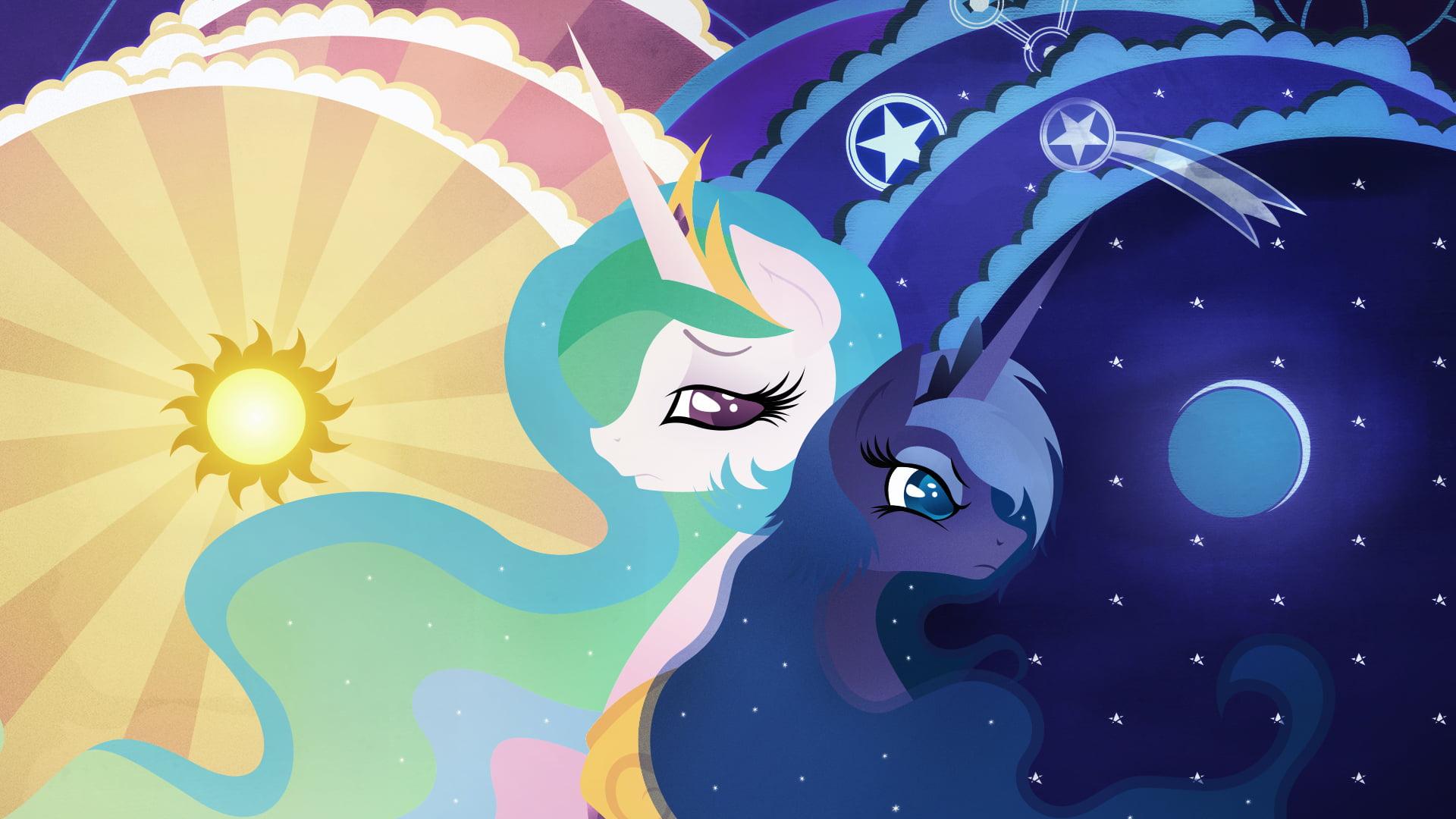 1920x1080 Purple and white unicorns wallpaper, my little pony, mlp, princess luna • Wallpaper For You HD Wallpaper For Desktop & Mobile