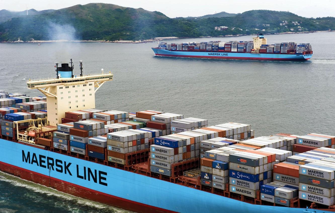 1332x850 Wallpaper Board, The Ship, Line, Cargo, A Container Ship, Two, The Add In, Container, Maersk, Maersk Line, Maersk Image For Desktop, Section другая техника