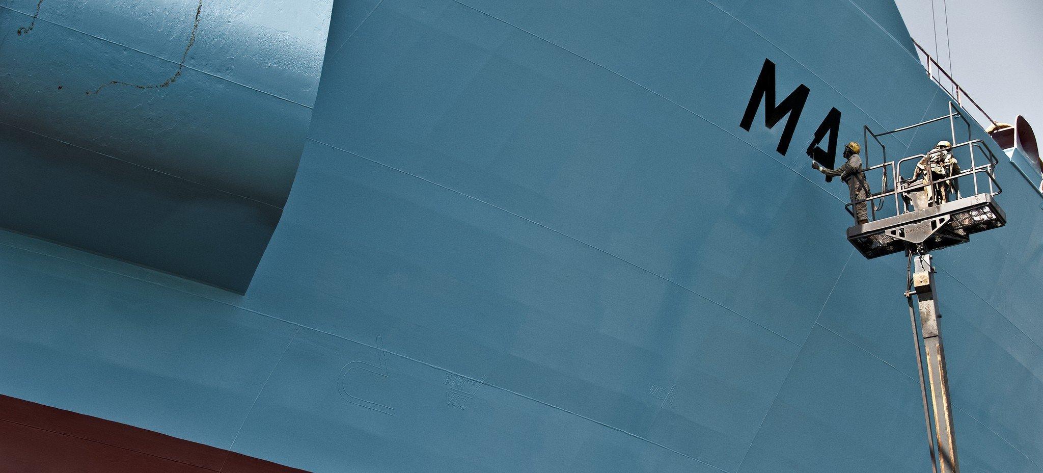 2048x928 Maersk, Painting, Cruise ship, Maersk Line Wallpaper HD / Desktop and Mobile Background