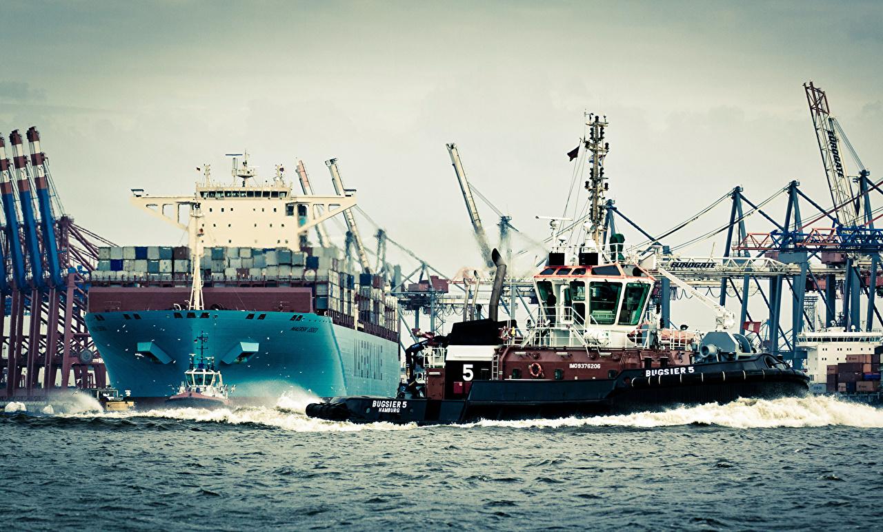 1280x772 Wallpaper Container ship Maersk Line Essex Ships