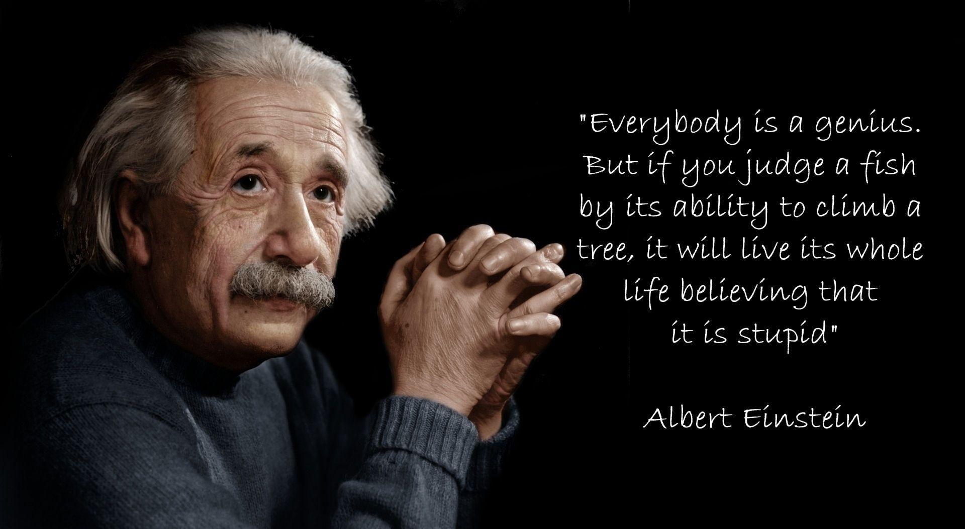 1920x1053 Albert Einstein HD Wallpaper, Albert Einstein with quote text overlay #Artistic #Typography P #wallpaper #. Einstein, Albert einstein, Albert einstein quotes