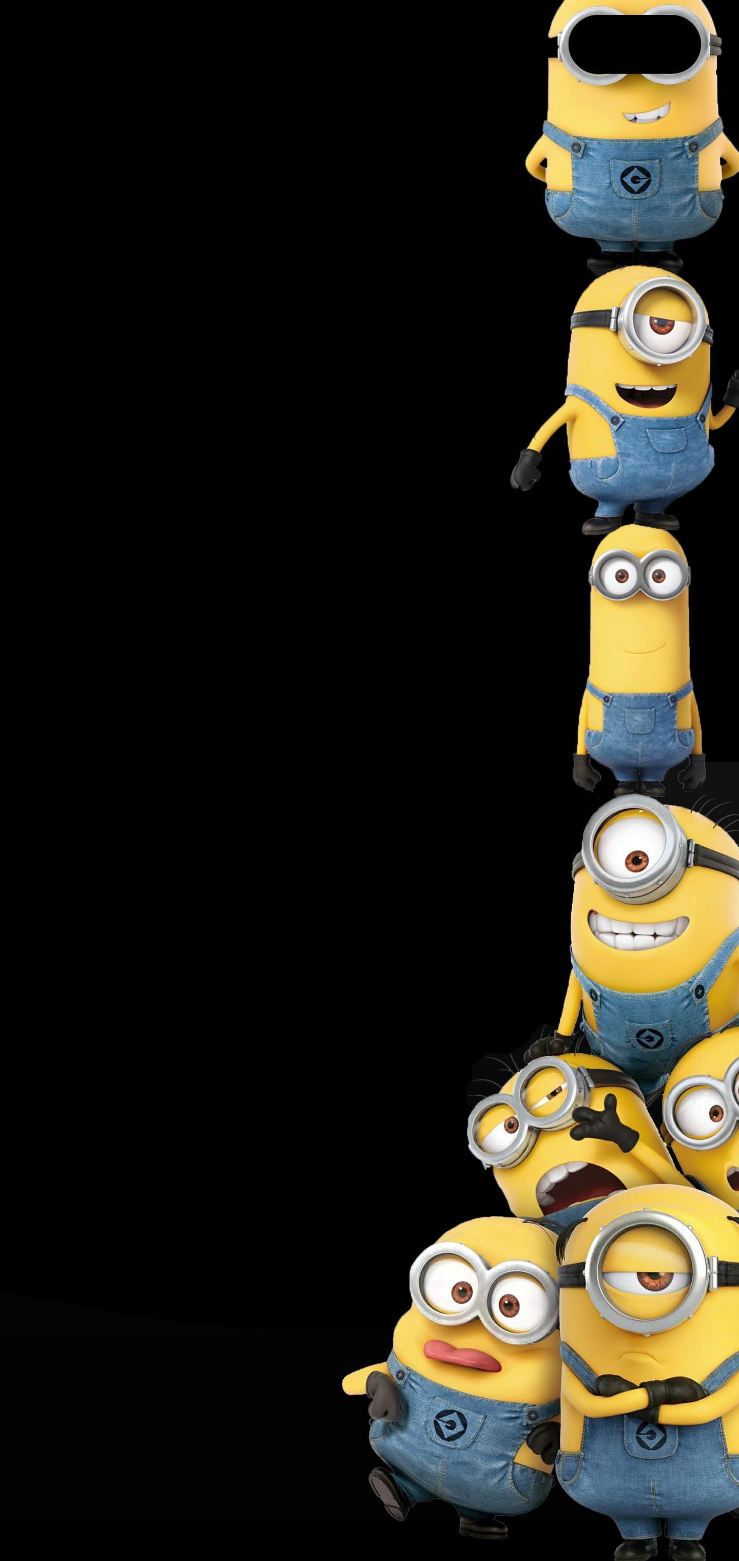 1440x3040 Black Minion Wallpaper, HD Black Minion Background