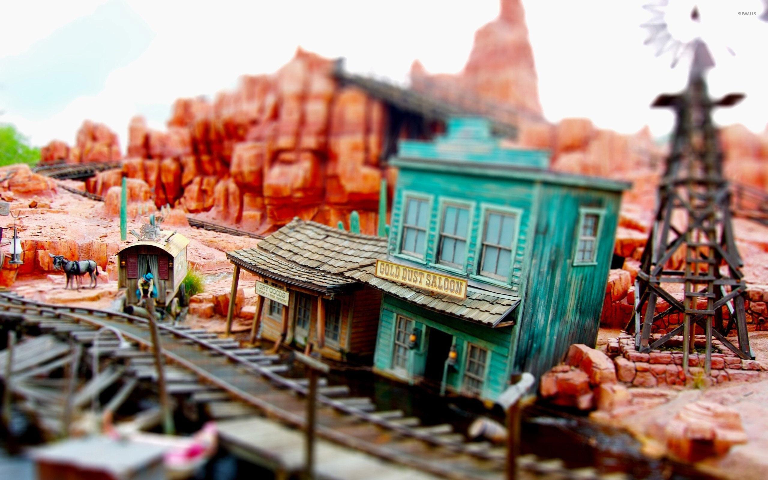 2560x1600 Model train western town wallpaper wallpaper