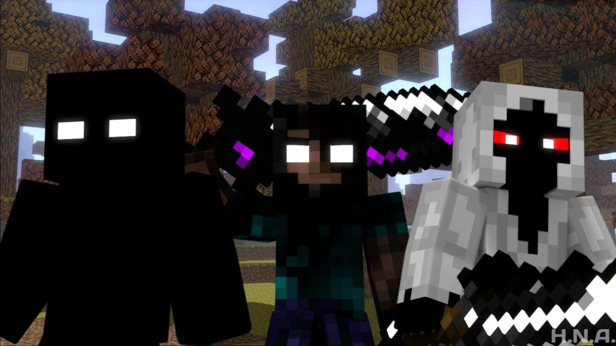 1200x675 Annoying Villagers Herobrine Sword HD Wallpaper