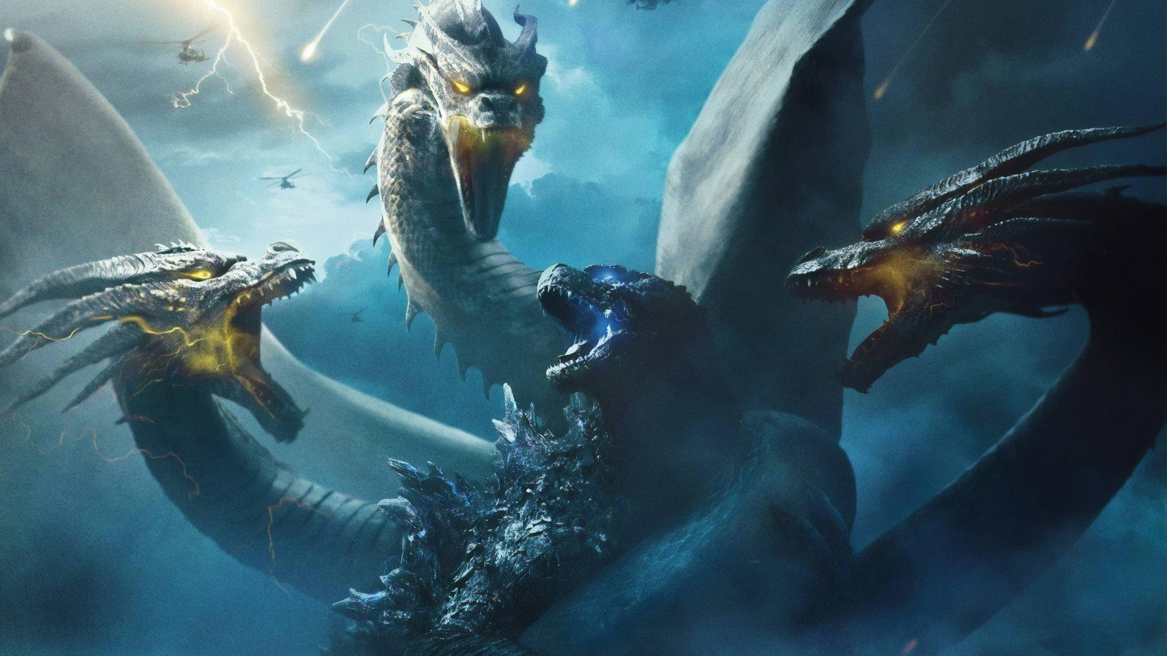 3840x2160 Godzilla King of the Monsters King Ghidorah 4K Wallpaper