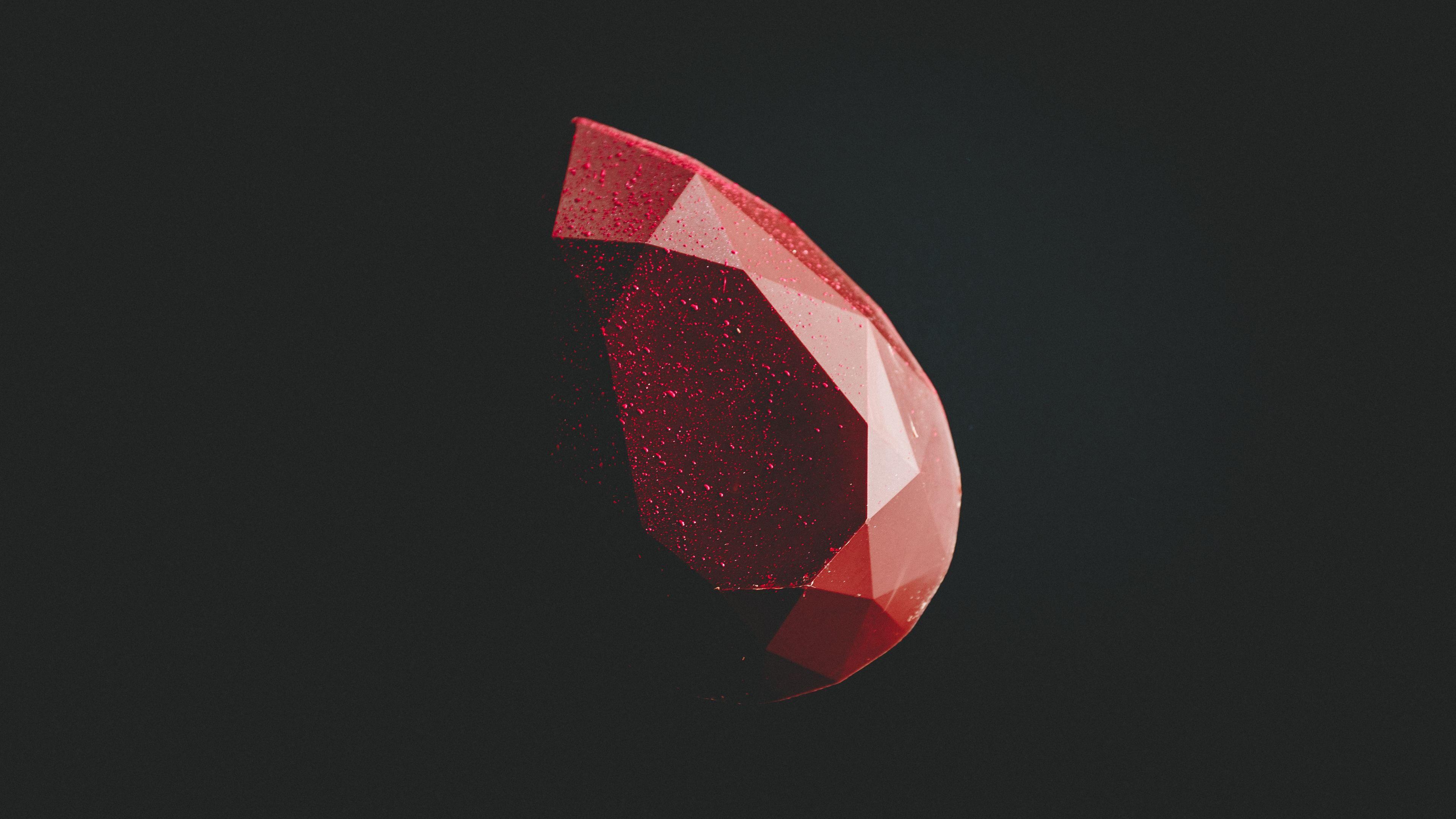 3840x2160 Red Diamond Minimal Dark 5k shape wallpaper, red wallpaper, minimalist wallpaper, minimalism wallpaper, hd-. Diamond wallpaper, Black wallpaper, Red wallpaper