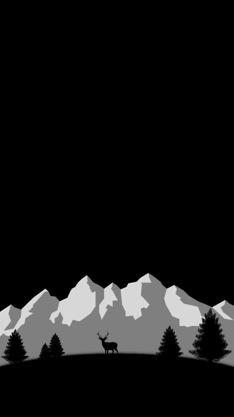 768x1365 Minimalism Monochrome Wallpaper