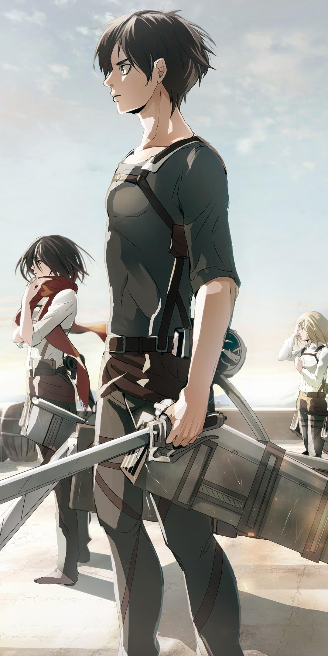1080x2160 Eren Levi Attack on Titan 4K Wallpaper