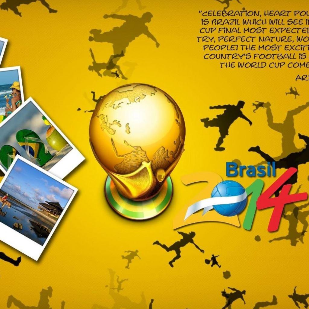 1024x1024 World Cup 2014 In Brazil iPad Wallpaper Free Download