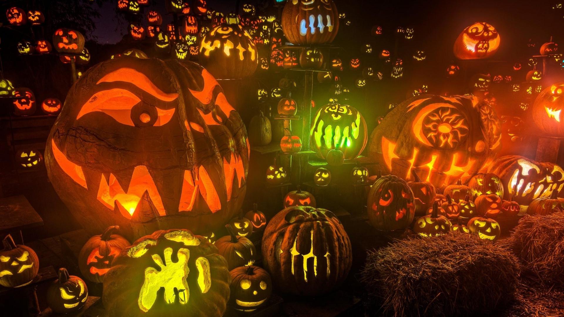 1920x1080 Free download Pumpkin Set Lights Halloween HD Wallpaper 1080p [1920x1080] for your Desktop, Mobile & Tablet. Explore HD Halloween Wallpaper 1080p. Scary Halloween HD Wallpaper, 1920x1080 HD Halloween Wallpaper