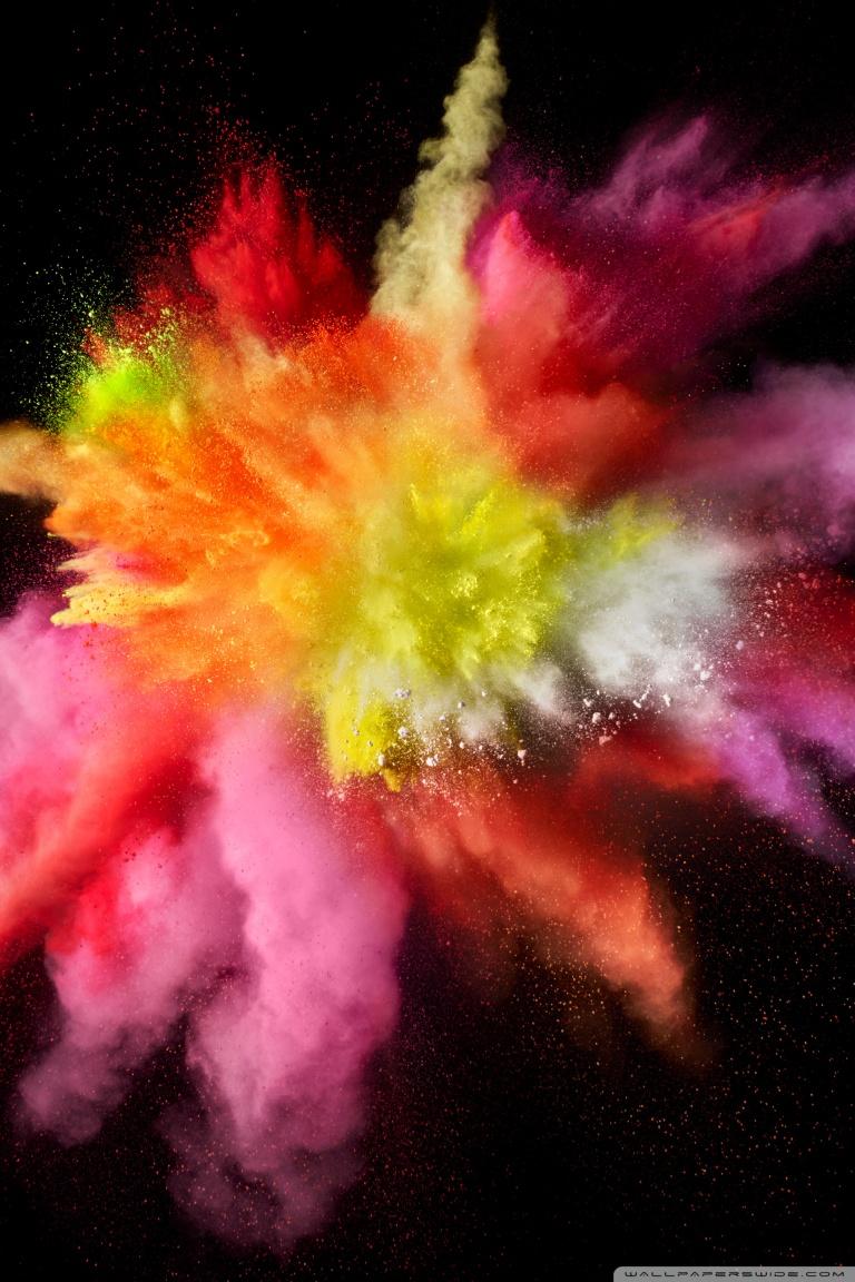 768x1152 Apple Colour Explosion Wallpaper