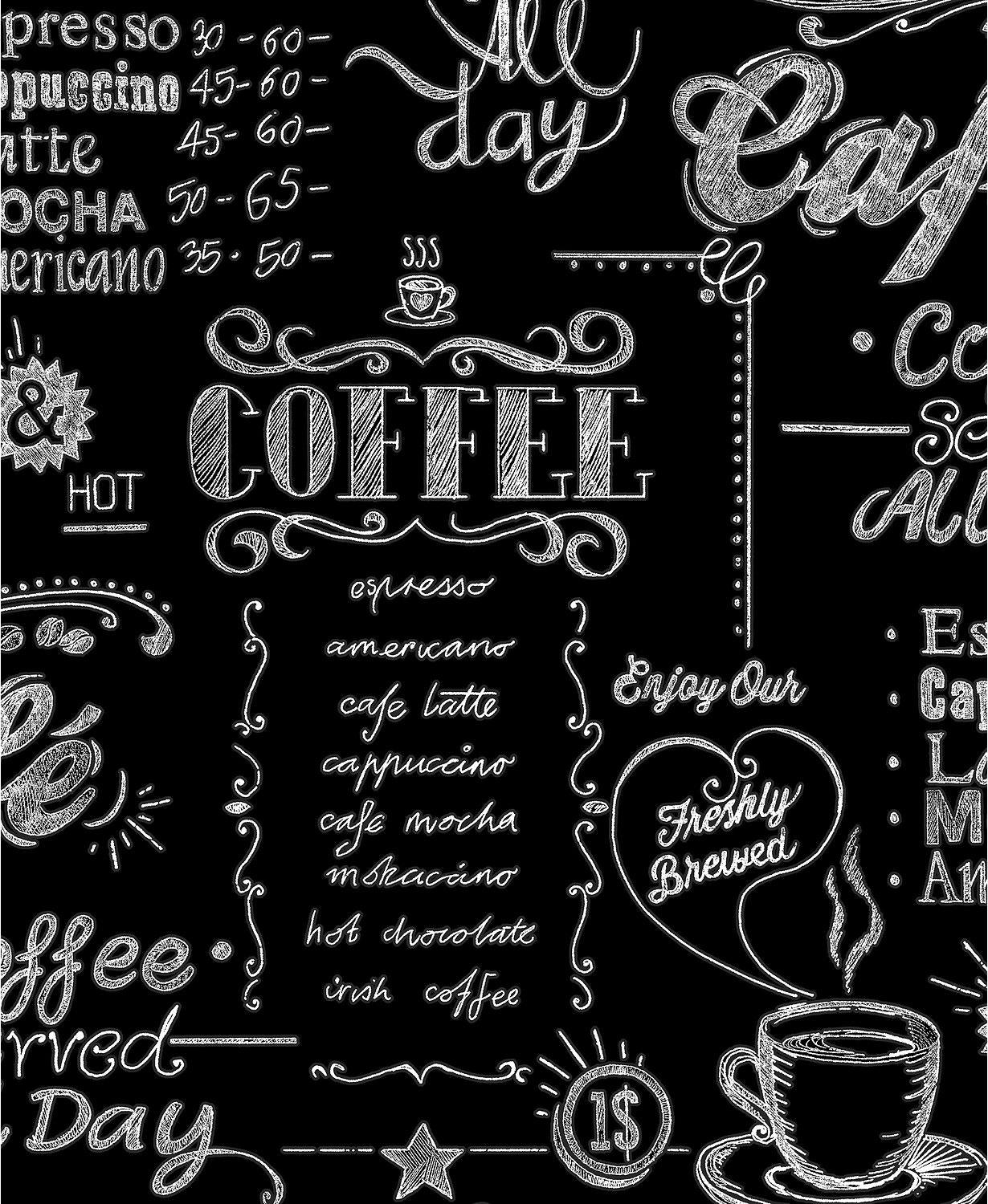 1230x1500 Graham & Brown Coffee Shop Black and White Wallpaper & Reviews Wall Décor Decor's. Black and white coffee, Black and white wallpaper, Shop wallpaper