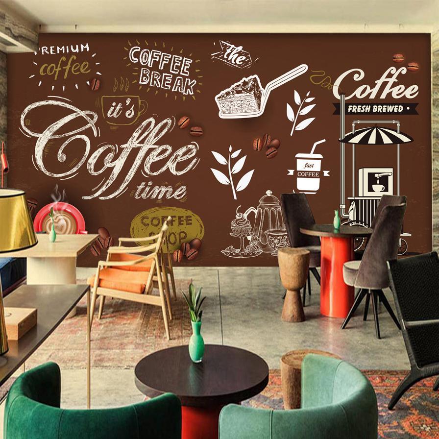 896x896 Coffee Shop Wall Vintage Design