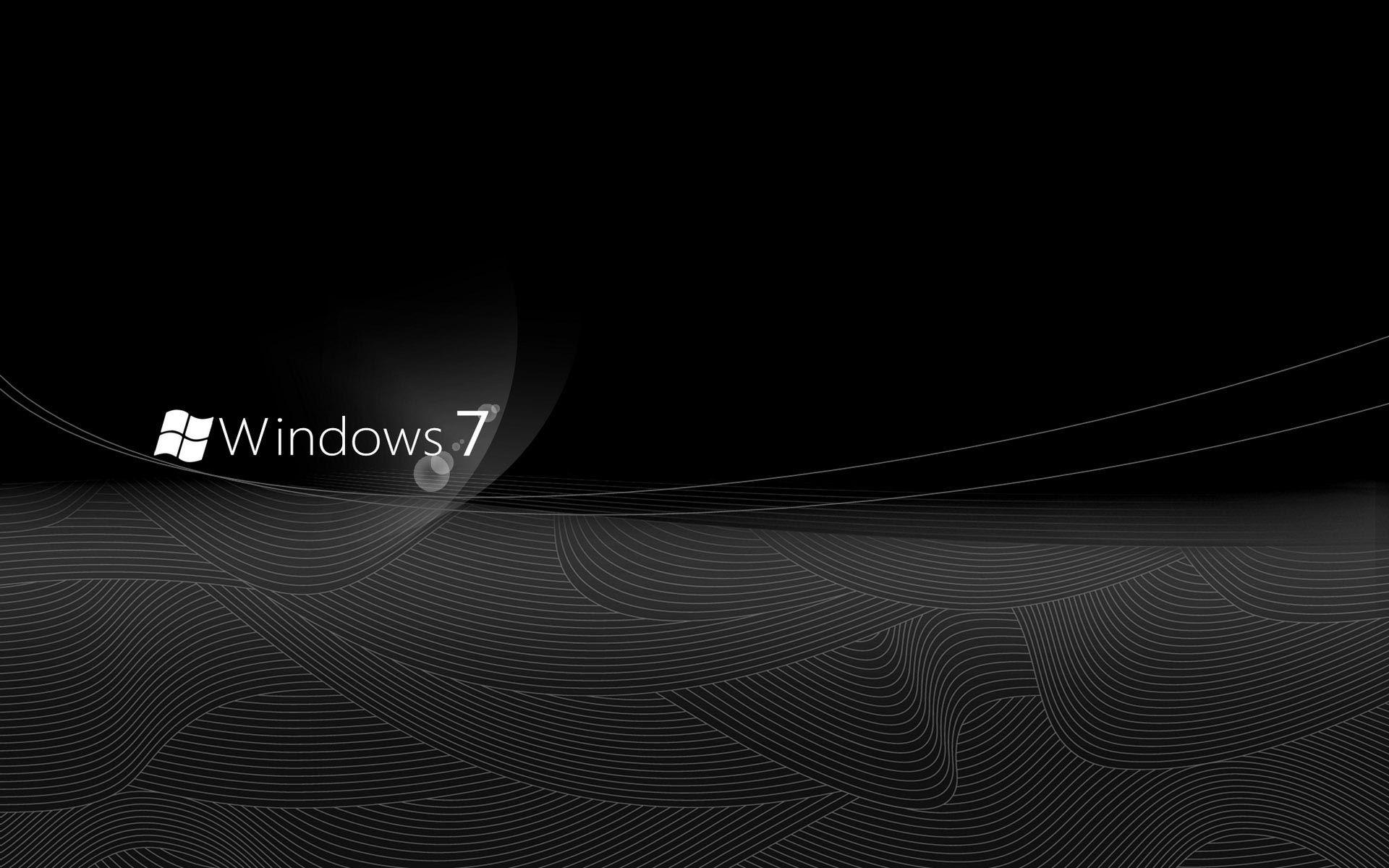 1920x1200 Windows 7 Dark Black PC HD Wallpaper