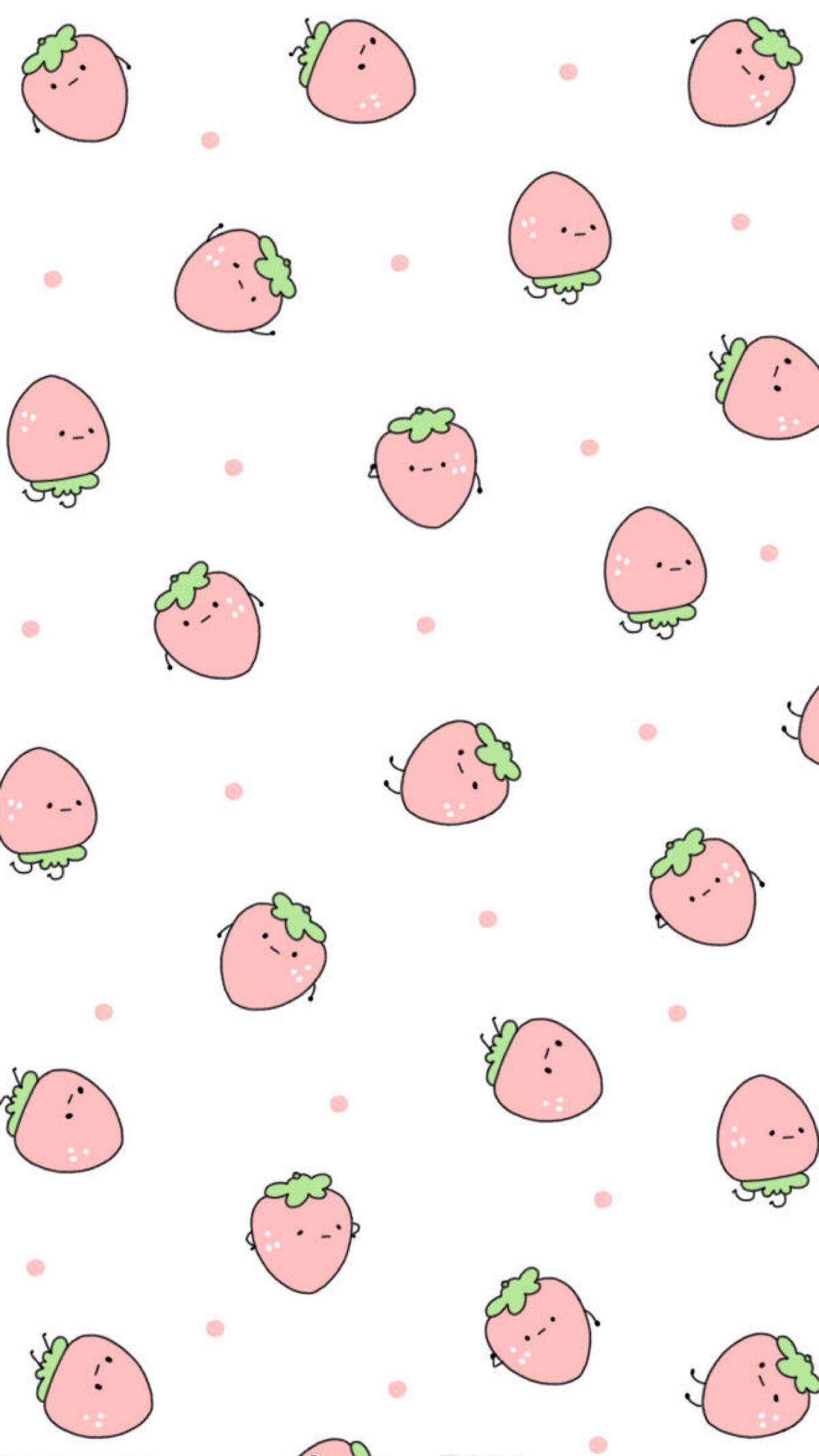 1200x2131 Strawberry Aesthetic Wallpaper