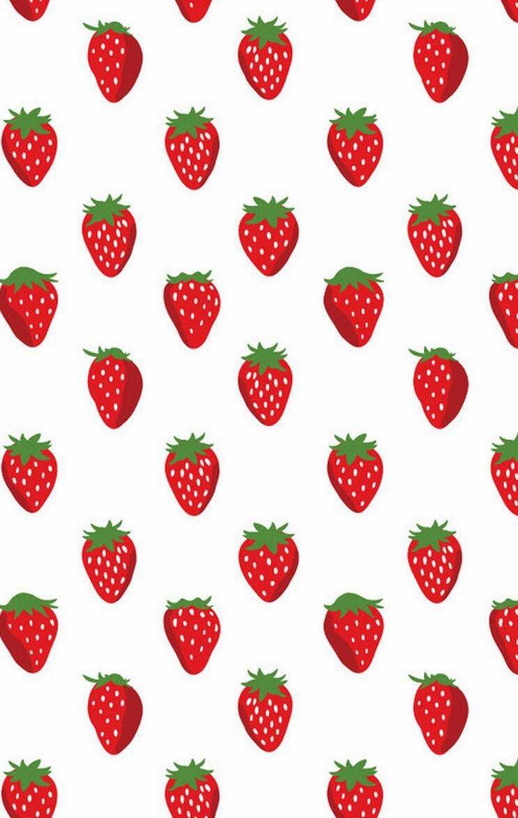 744x1174 Kawaii Strawberry Wallpaper