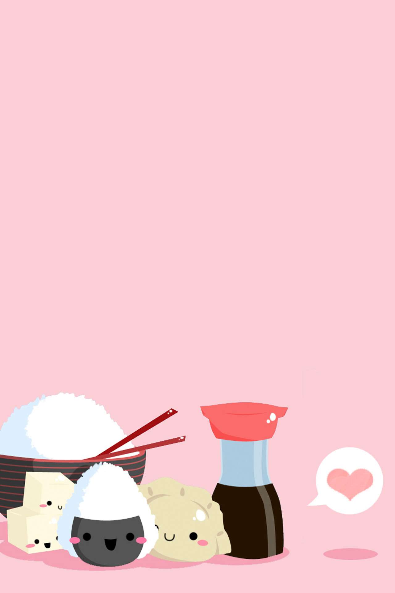 1280x1920 iPhone Kawaii Pink Wallpaper