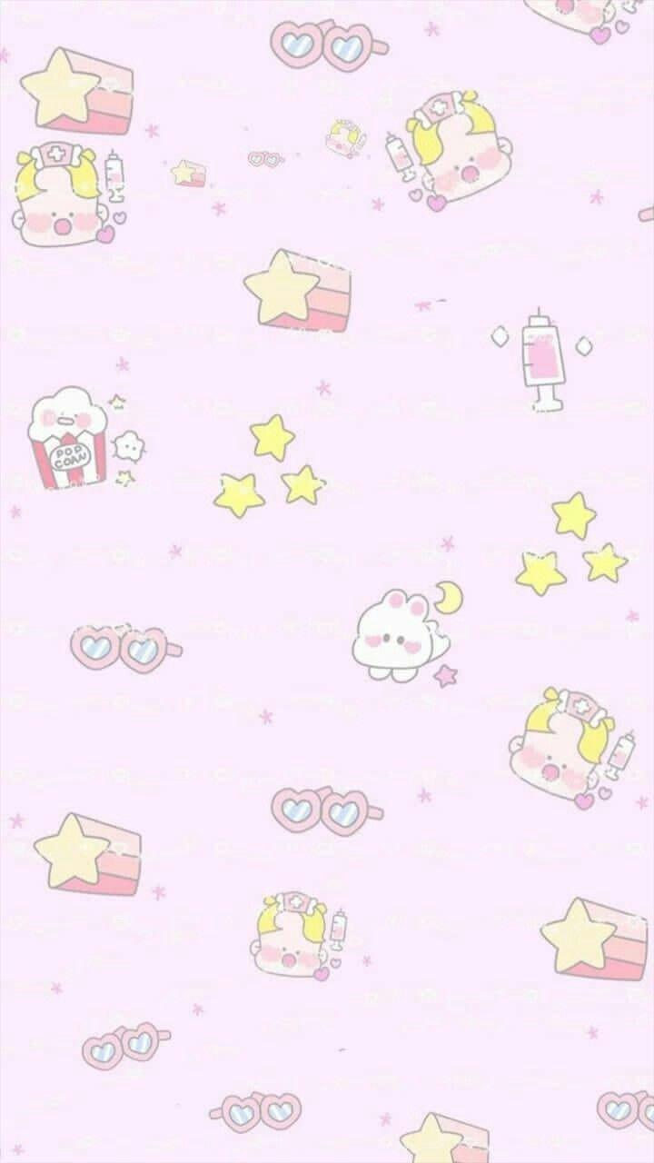 720x1280 Kawaii Pastel Laptop Wallpaper