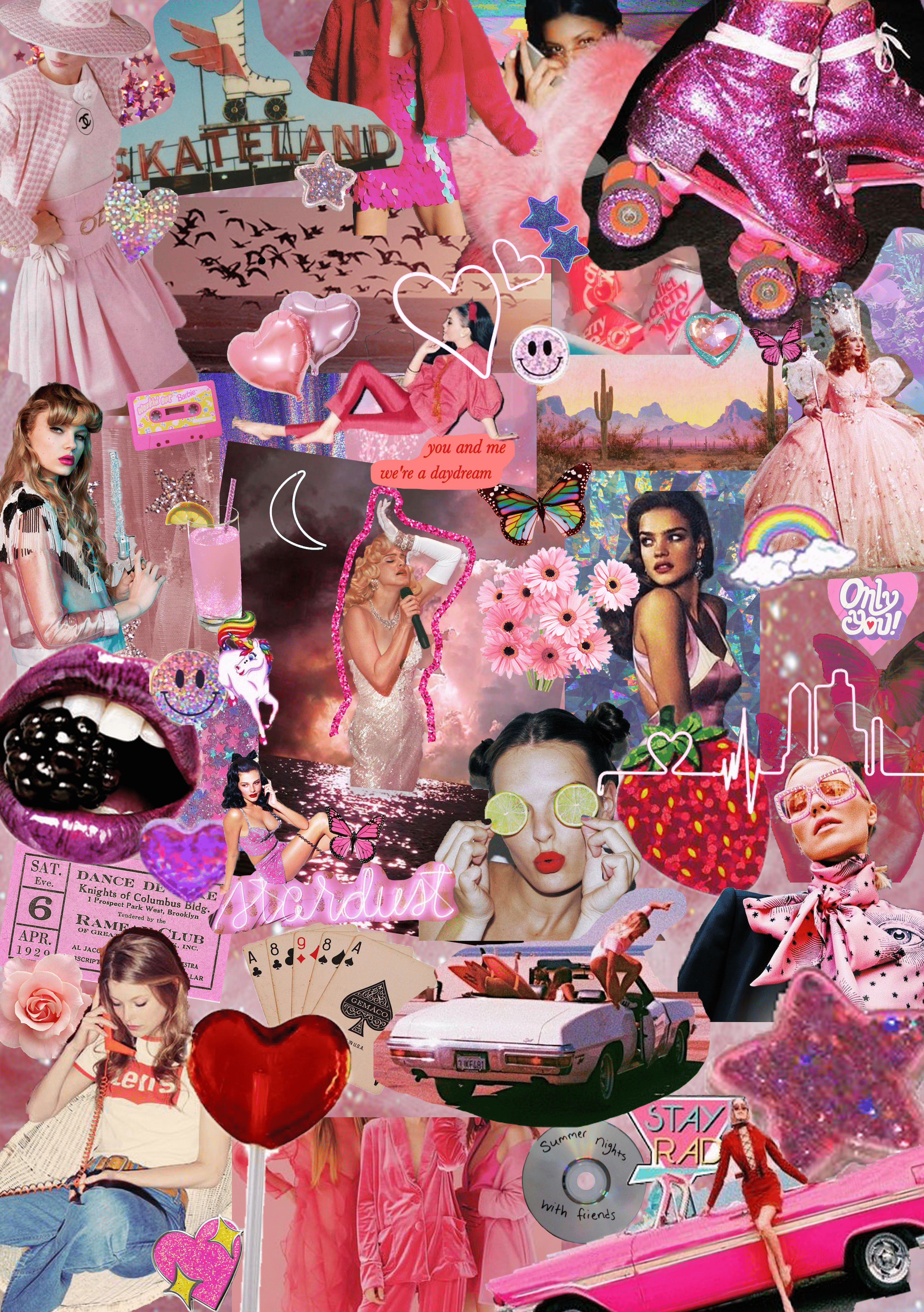 2835x4025 Pop Pink Collage Poster by itsmeg13. Aesthetic desktop wallpaper, Aesthetic iphone wallpaper, Collage poster