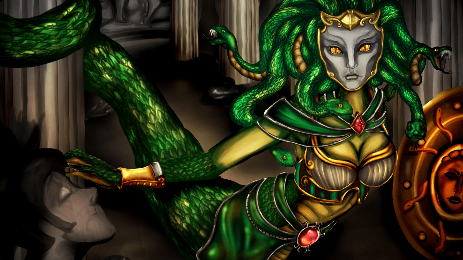 1600x900 Free download Medusa The Gorgon by MaMze95 [1600x1304] for your Desktop, Mobile & Tablet. Explore Smite Medusa Wallpaper. Smite Medusa Wallpaper, Medusa Background, Medusa Wallpaper
