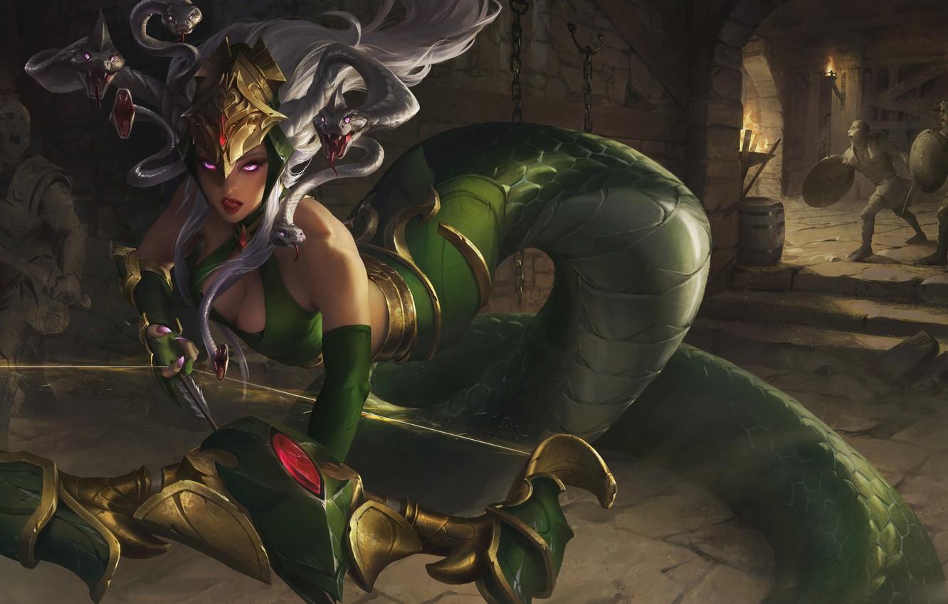 1332x850 Wallpaper the game, bow, fantasy, art, Medusa, XiaoGuang Sun, Legend of Ace, Legend of Ace image for desktop, section игры