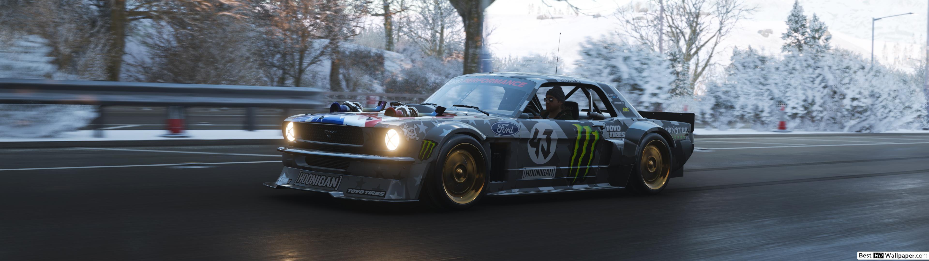 3840x1080 Forza Horizon 4 Mustang Hoonicorn HD wallpaper download