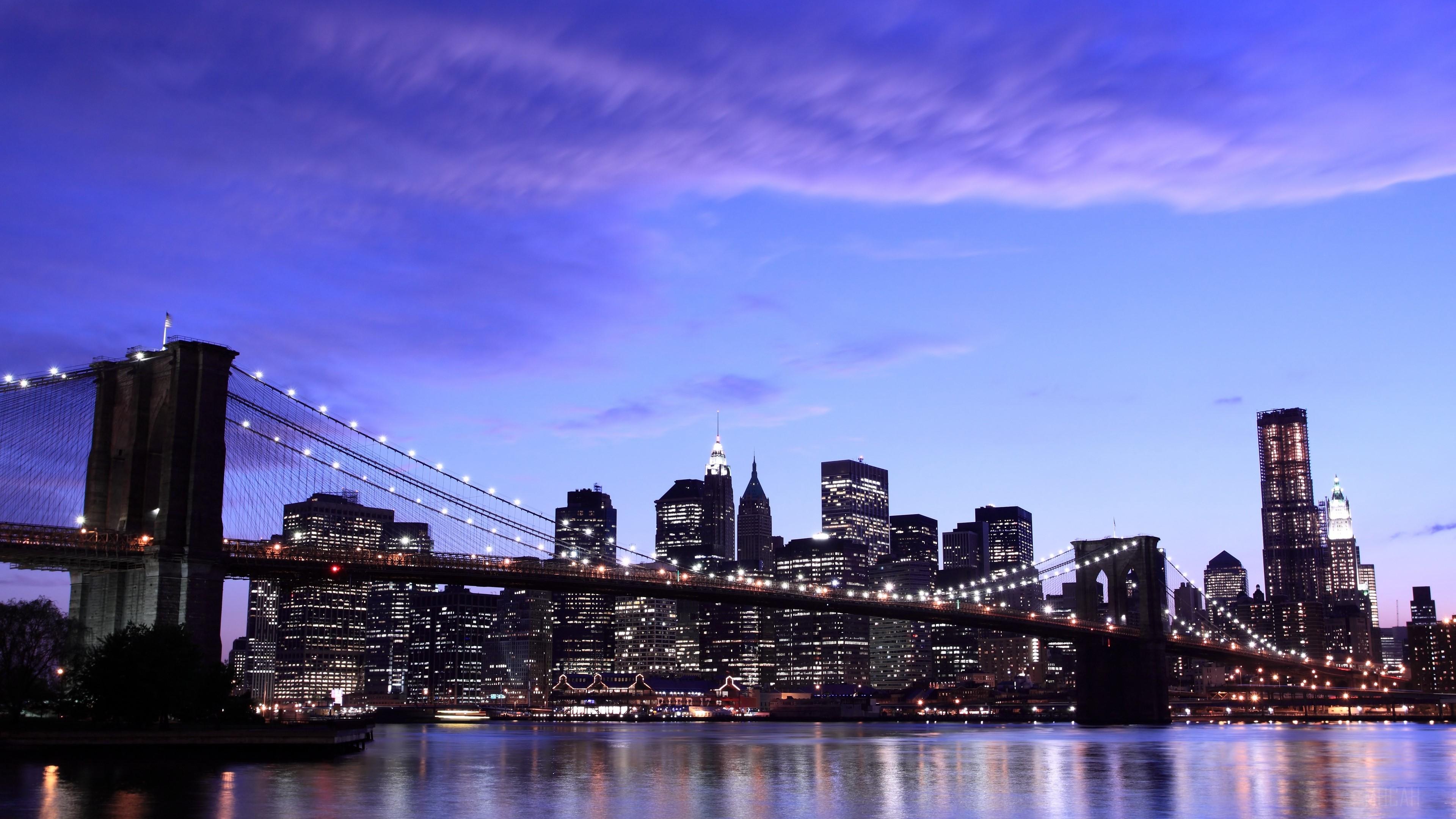 3840x2160 brooklyn bridge HD wallpaper, Background