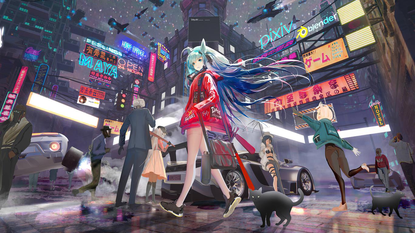 1366x768 Anime Smoke City 4k 1366x768 Resolution HD 4k Wallpaper, Image, Background, Photo and Picture