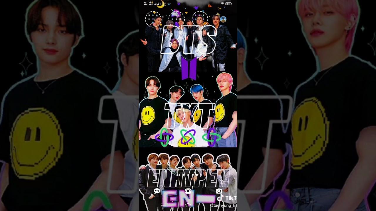 1280x720 BTS x TXT x ENHYPEN Live Wallpaper home screen & Lockscreen on tiktok