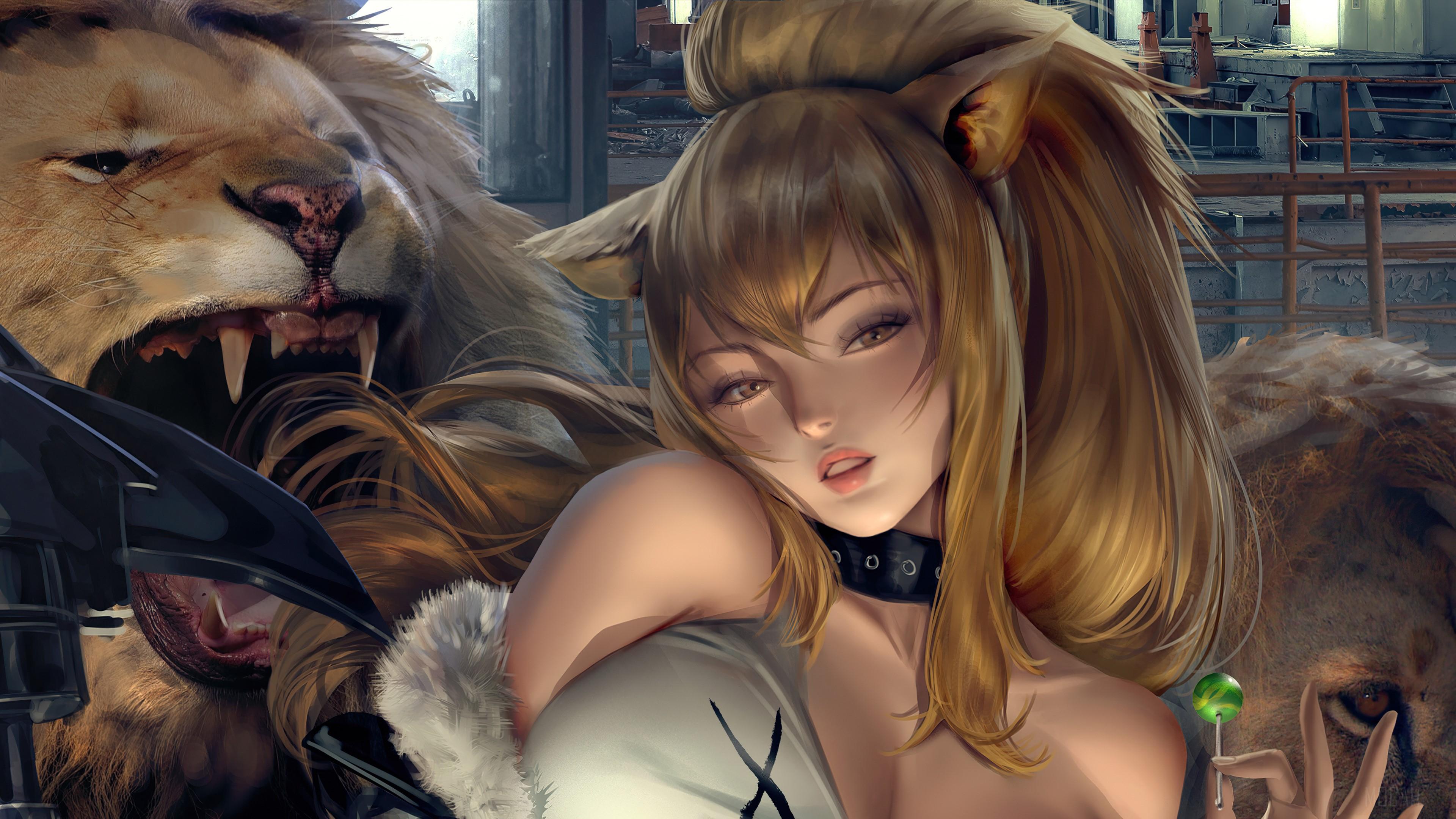 3840x2160 Lion, Siege, Arknights, Anime Girls, Video Game 4k wallpaper. Mocah HD Wallpaper