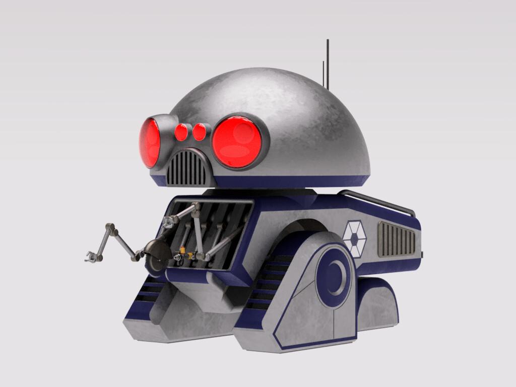 1024x768 Corellian Graffiti Repair Droid (Star Wars)