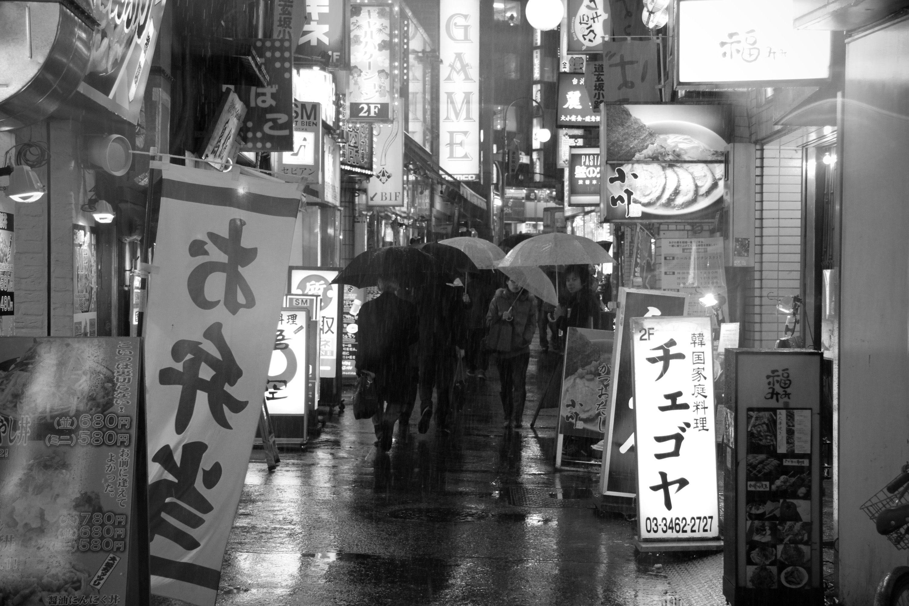 3000x2000 Japanese Black And White 4k Wallpaper