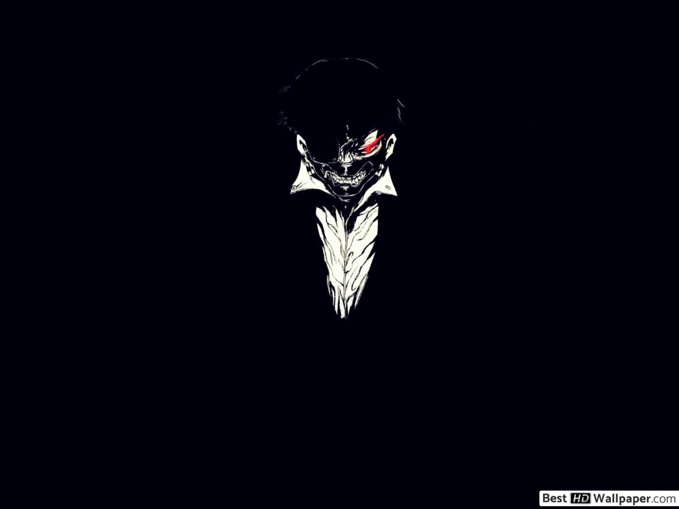 1400x1050 Tokyo Ghoul Kaneki, Black Background HD wallpaper download