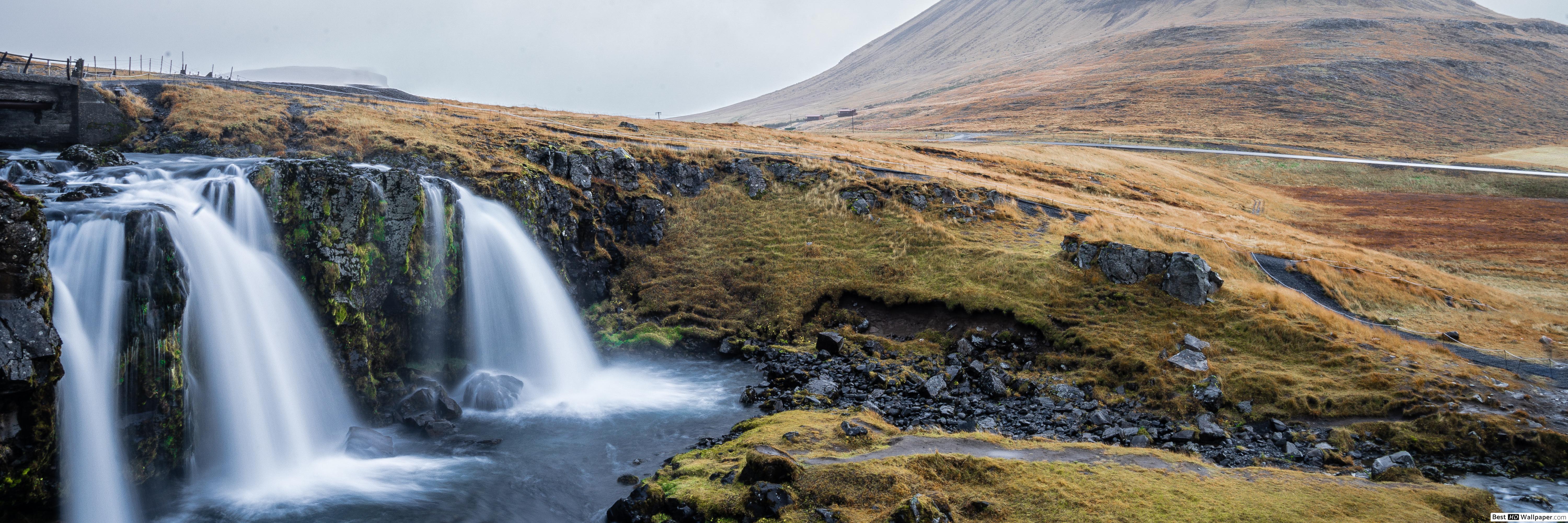 6000x2000 Kirkjufell Iceland 6K HD wallpaper download