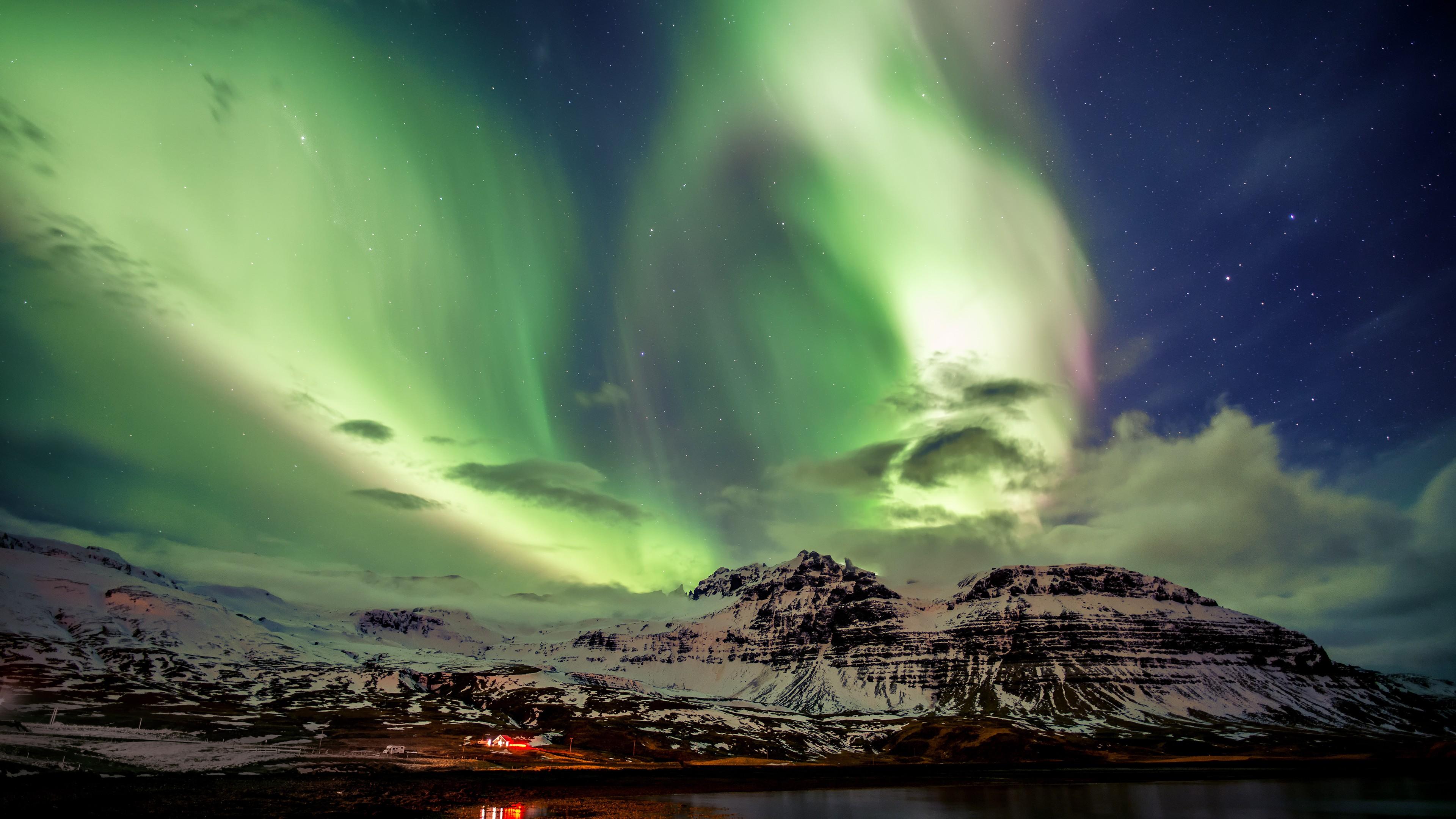 3840x2160 High Resolution Dual Monitor Wallpaper Aurora HD Wallpaper