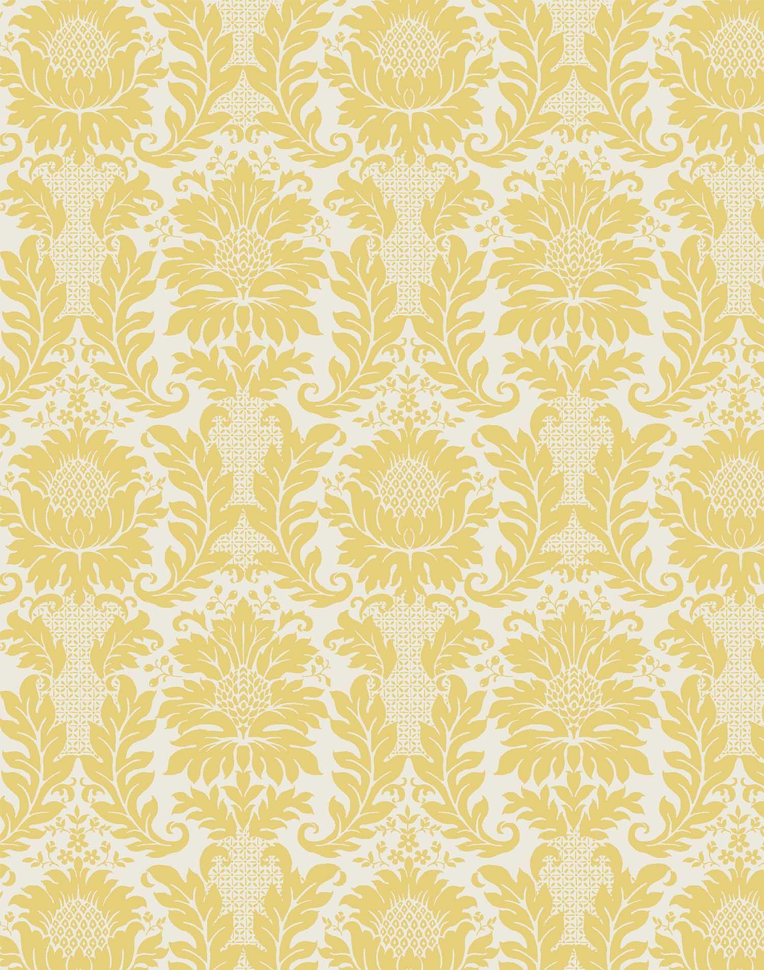 1500x1905 Brocade Retro Wallpaper. Retro wallpaper, Simple wallpaper, Yellow wallpaper