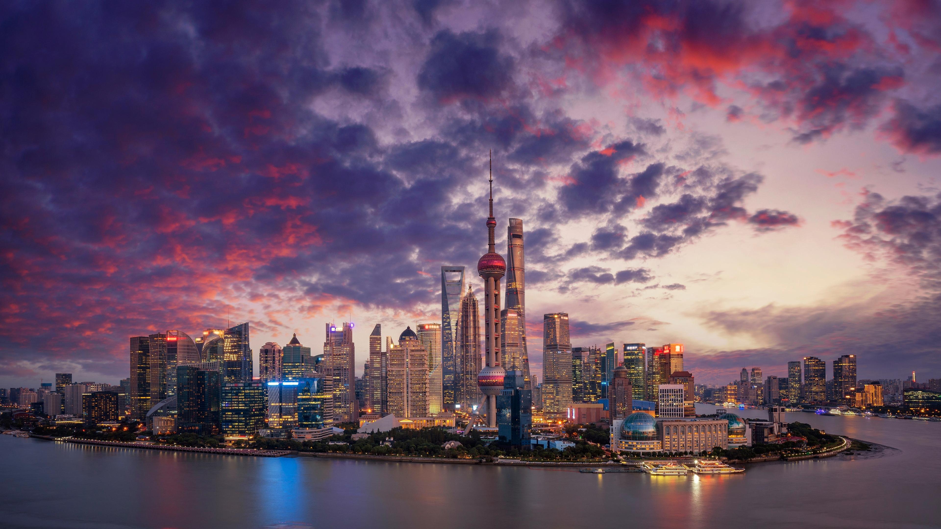 3840x2160 Shanghai HD Wallpaper & Background
