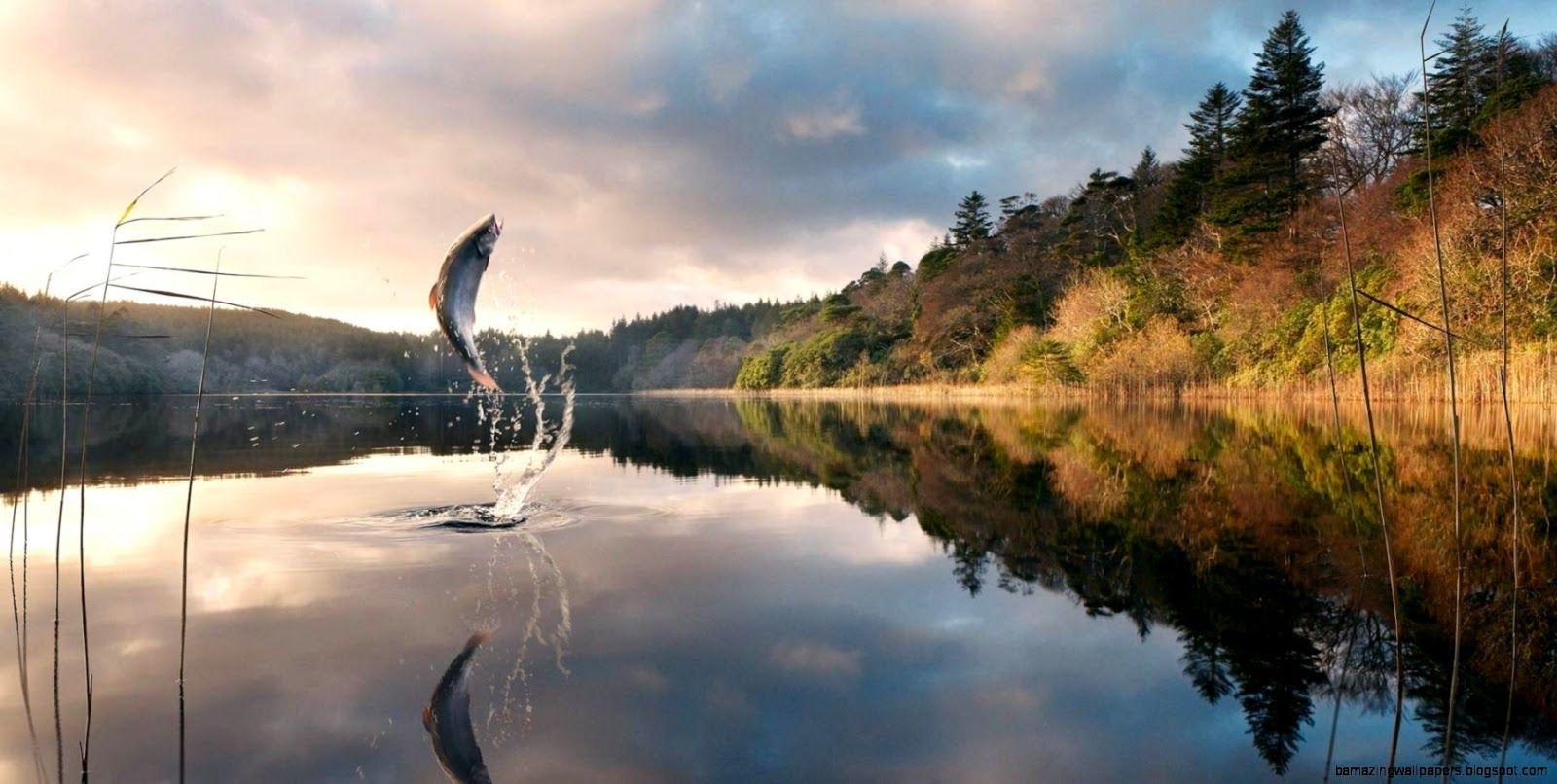 1600x806 Lake Fishing Wallpaper